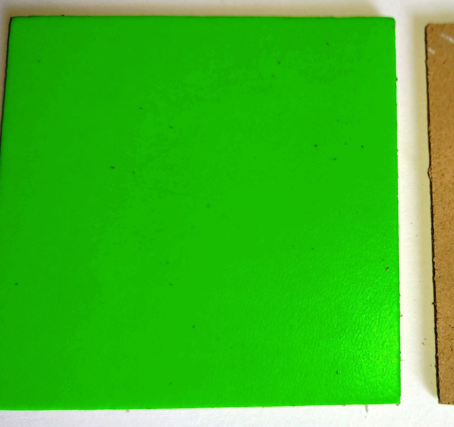 Leather Squares - 60mm x 60mm - Various Colours (Fluorescent Green, 1)